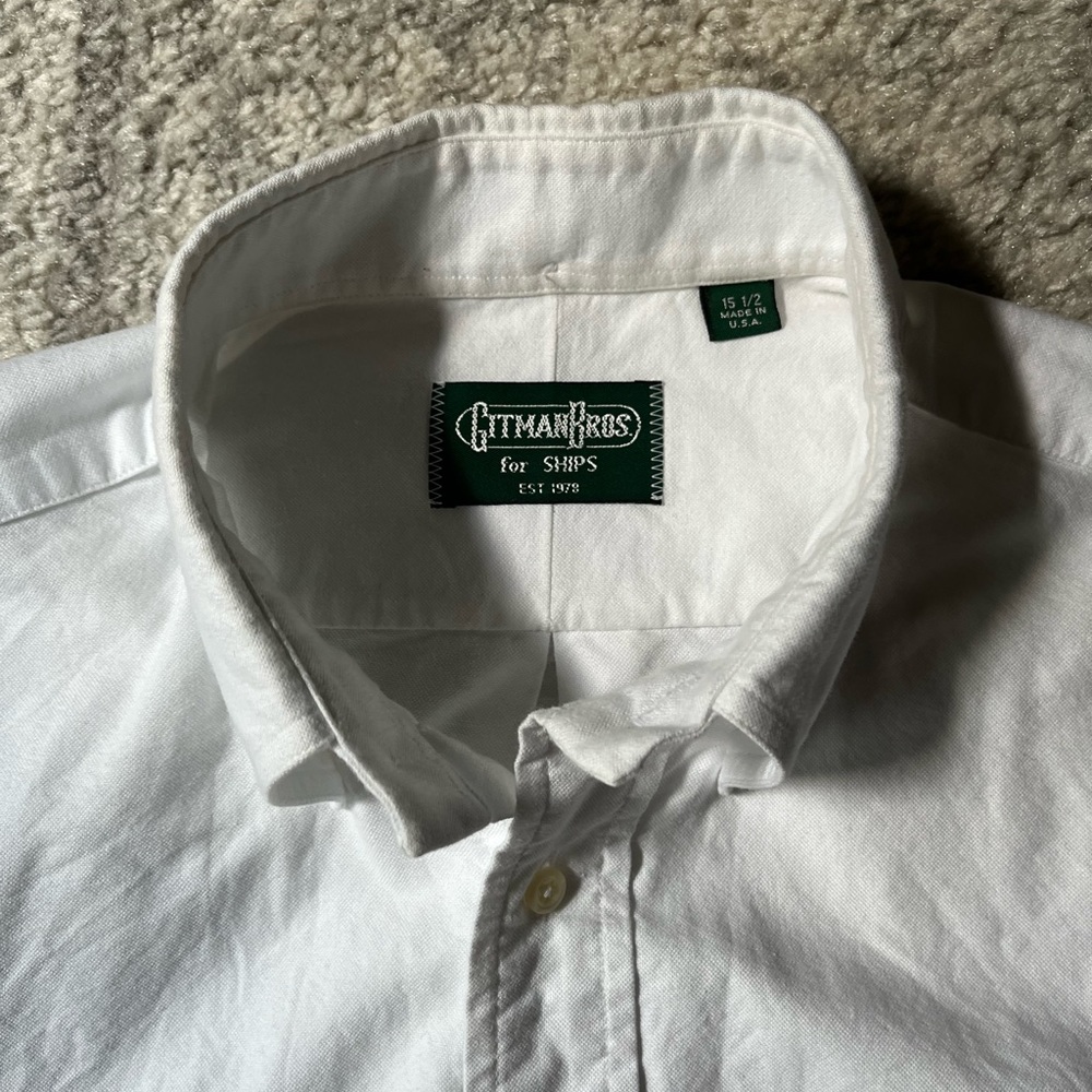 Gitman Vintage x Ships White Oxford 15.5